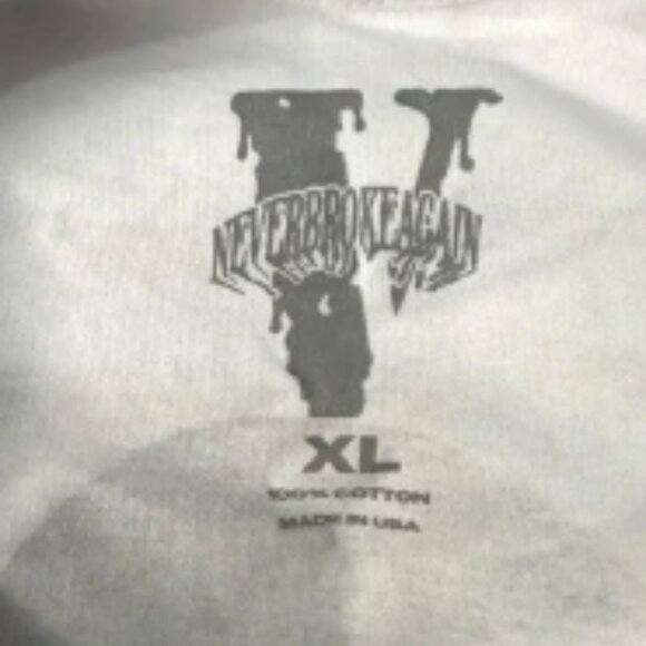 NWOT VLONE NeverBrokeAgain Vlone Bones Tee – White Size XL - Picture 3 of 3